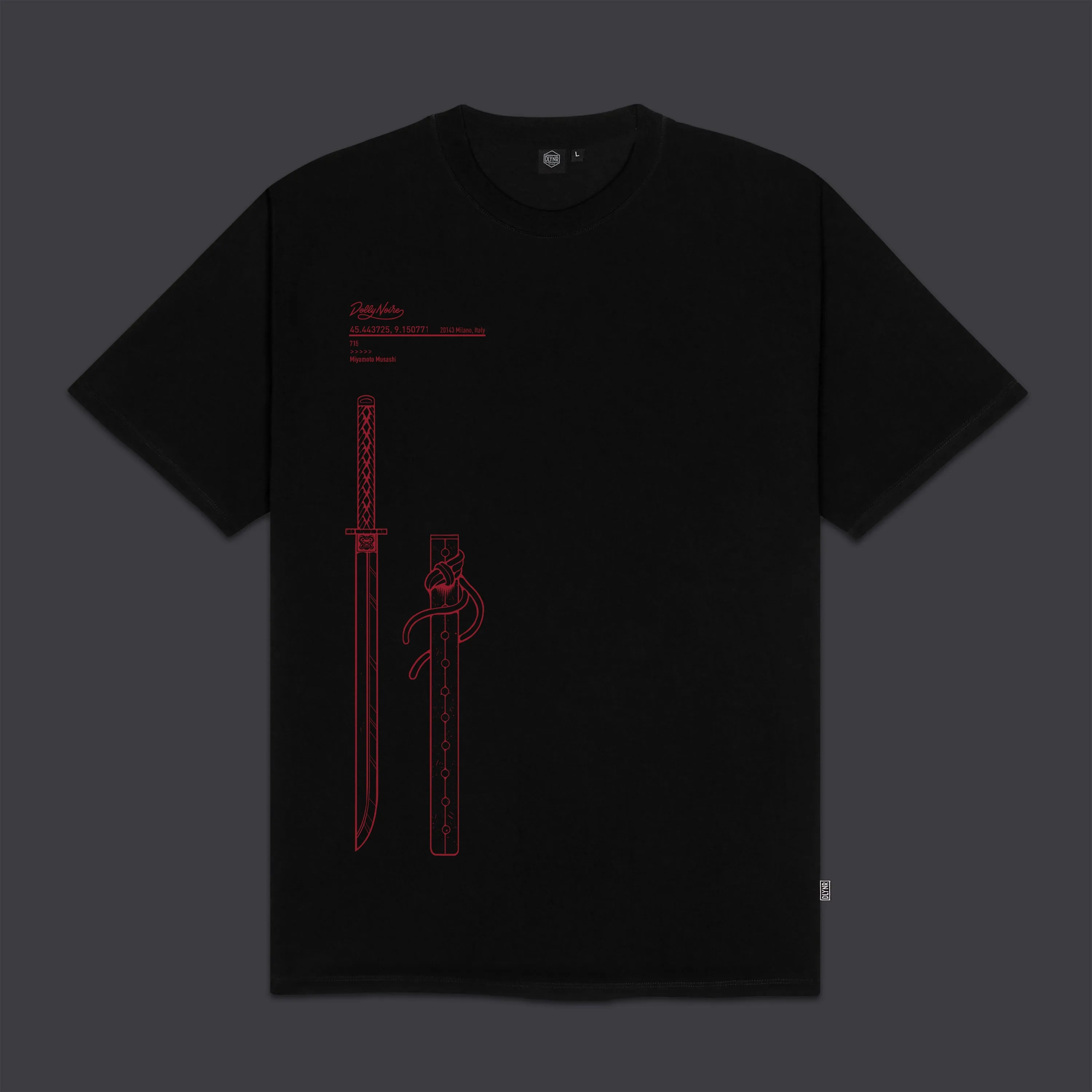 Miyamoto Musashi Outline Tee Black