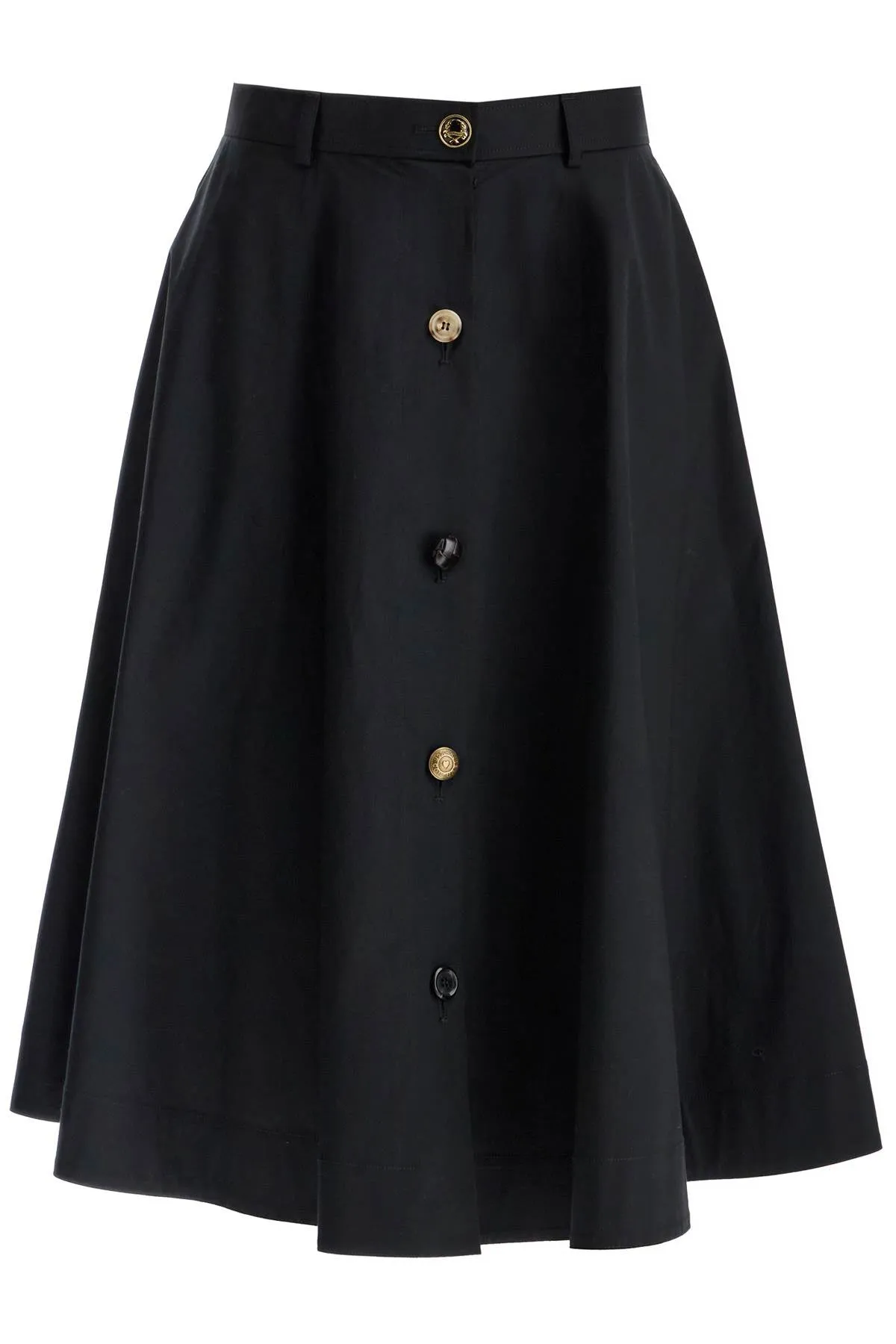 Moschino Poplin Skirt With Buttons