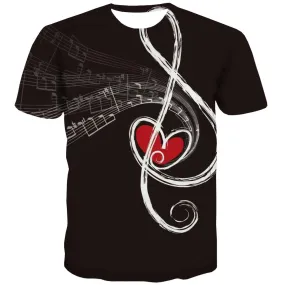 Music T-shirt Men Instrument Tshirts Casual Retro Tshirts Cool Electronic T-shirts 3d