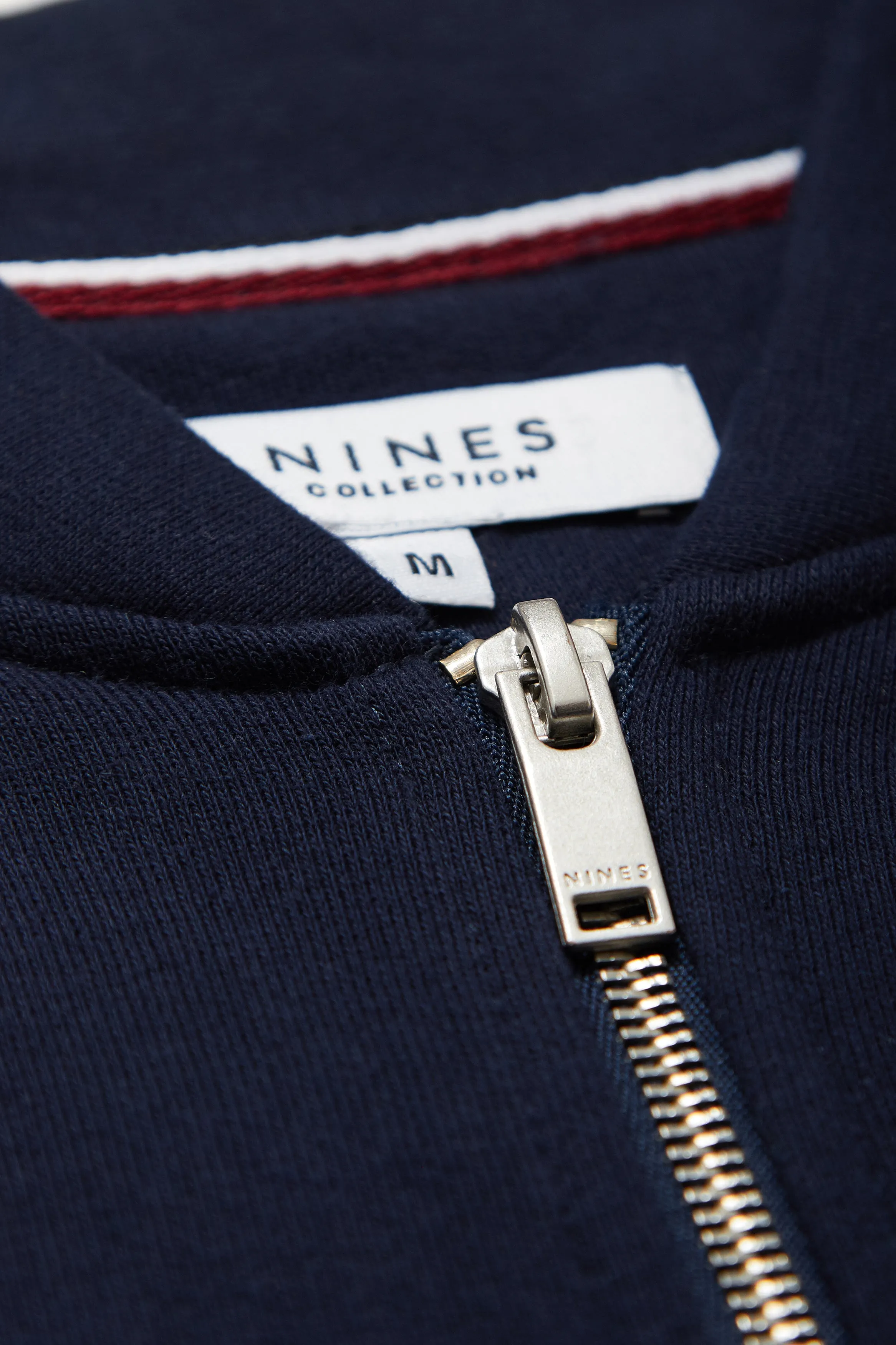 Nino Zip Fleece Bomber in Navy