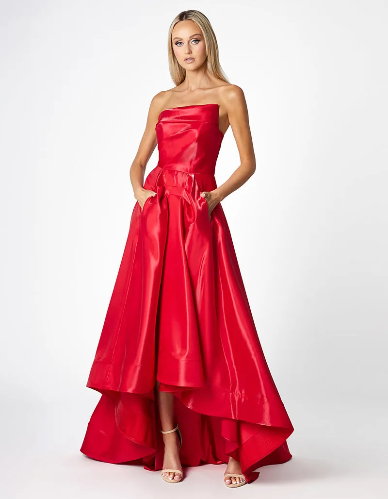 ODETTE ASYMMETRIC HI LO GOWN B66D08HL