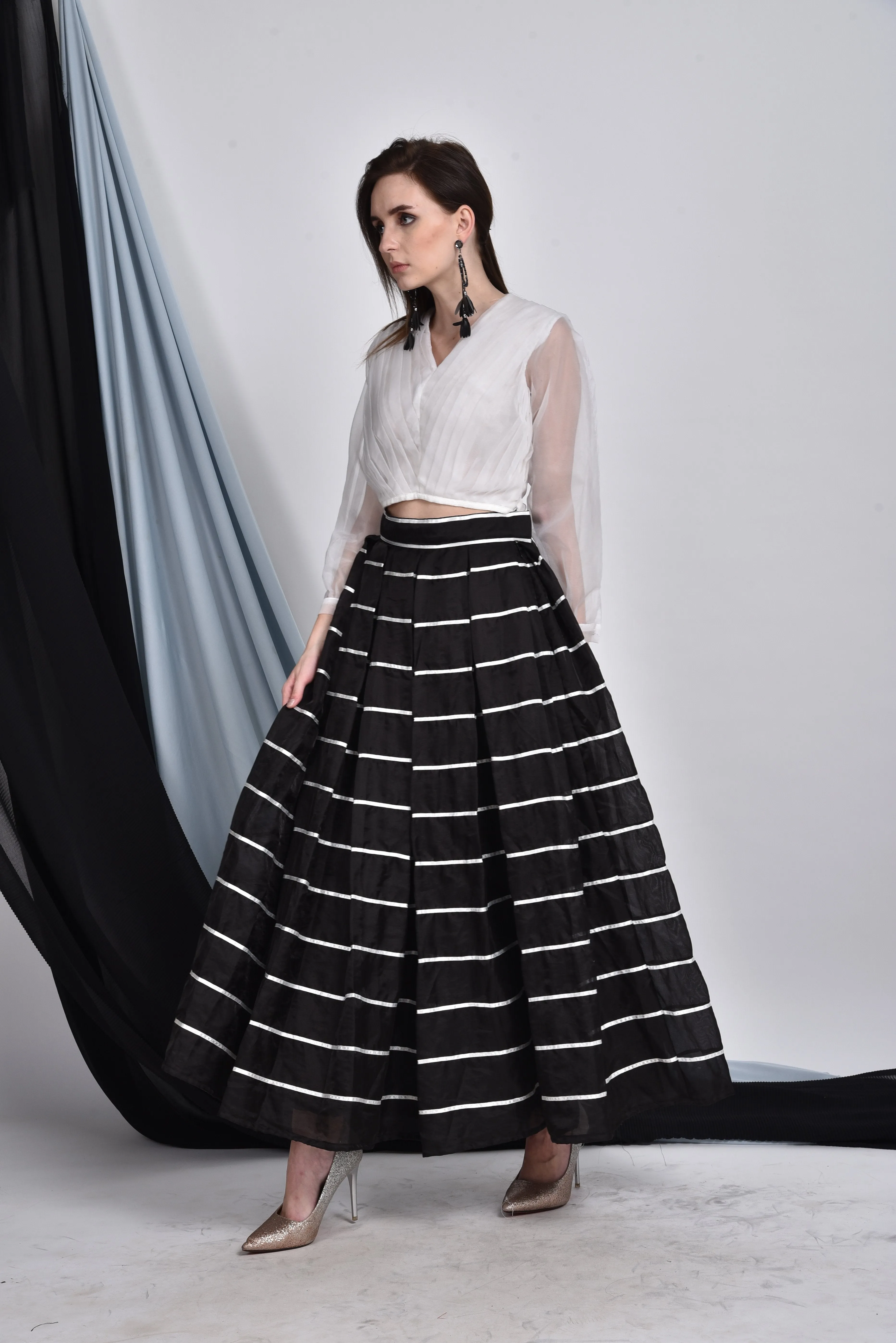 Organza Ribbon Skirt & Top Set