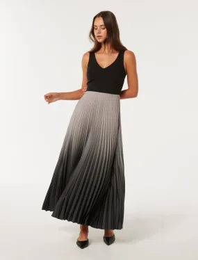 Ornella Two-In-One Pleated Midi Dress