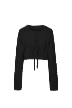 [PAIN OR PLEASURE] FW 24 ANGELA KNIT CARDIGAN black