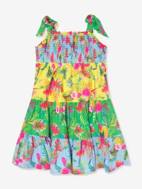 Patachou Girls Tropical Print Maxi Dress in Multicolour