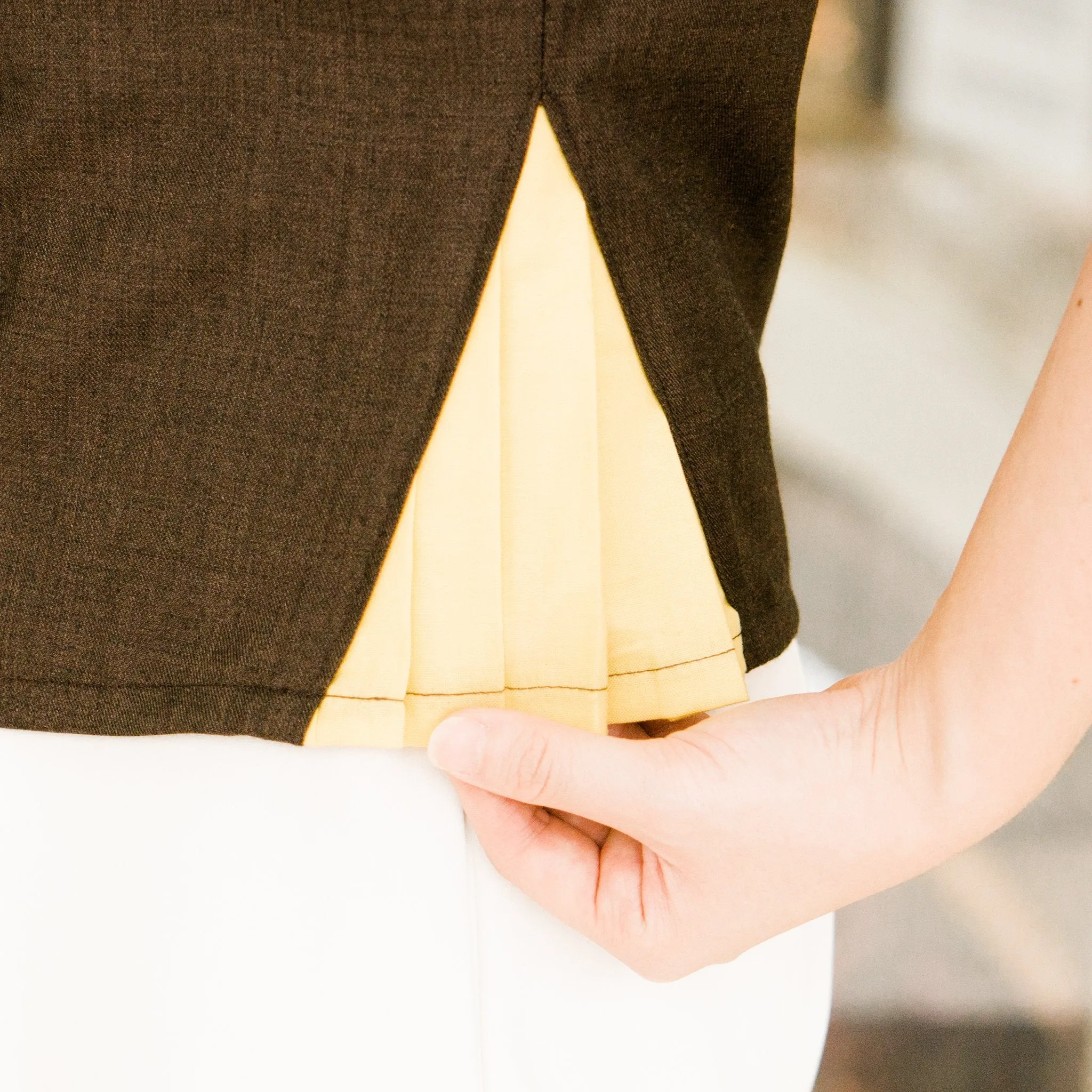 Pattern: 217 – Asymmetric Pleated Panel Top *Custom Fit