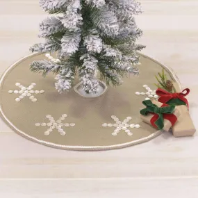 Pearlescent Mini Christmas Tree Skirt 21 VHC Brands