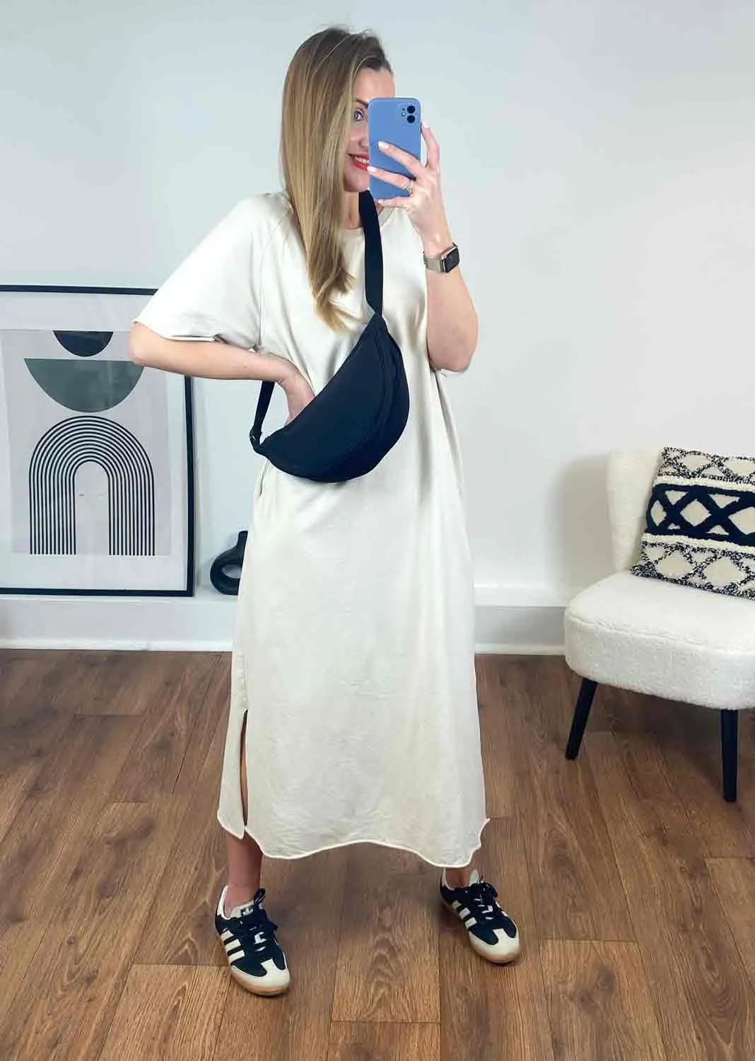 Peyton Jersey Maxi Dress in Cream