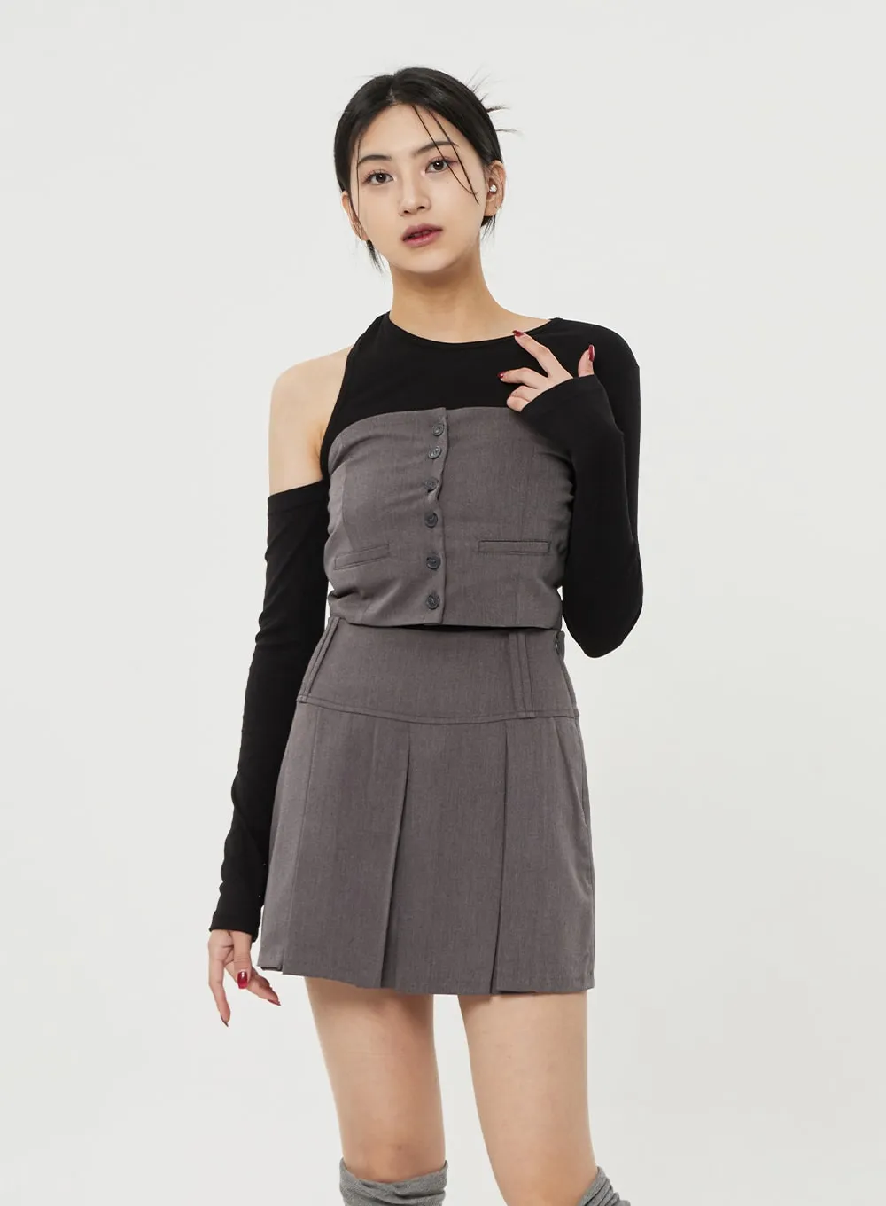 Pleated Mini Skirt BF314