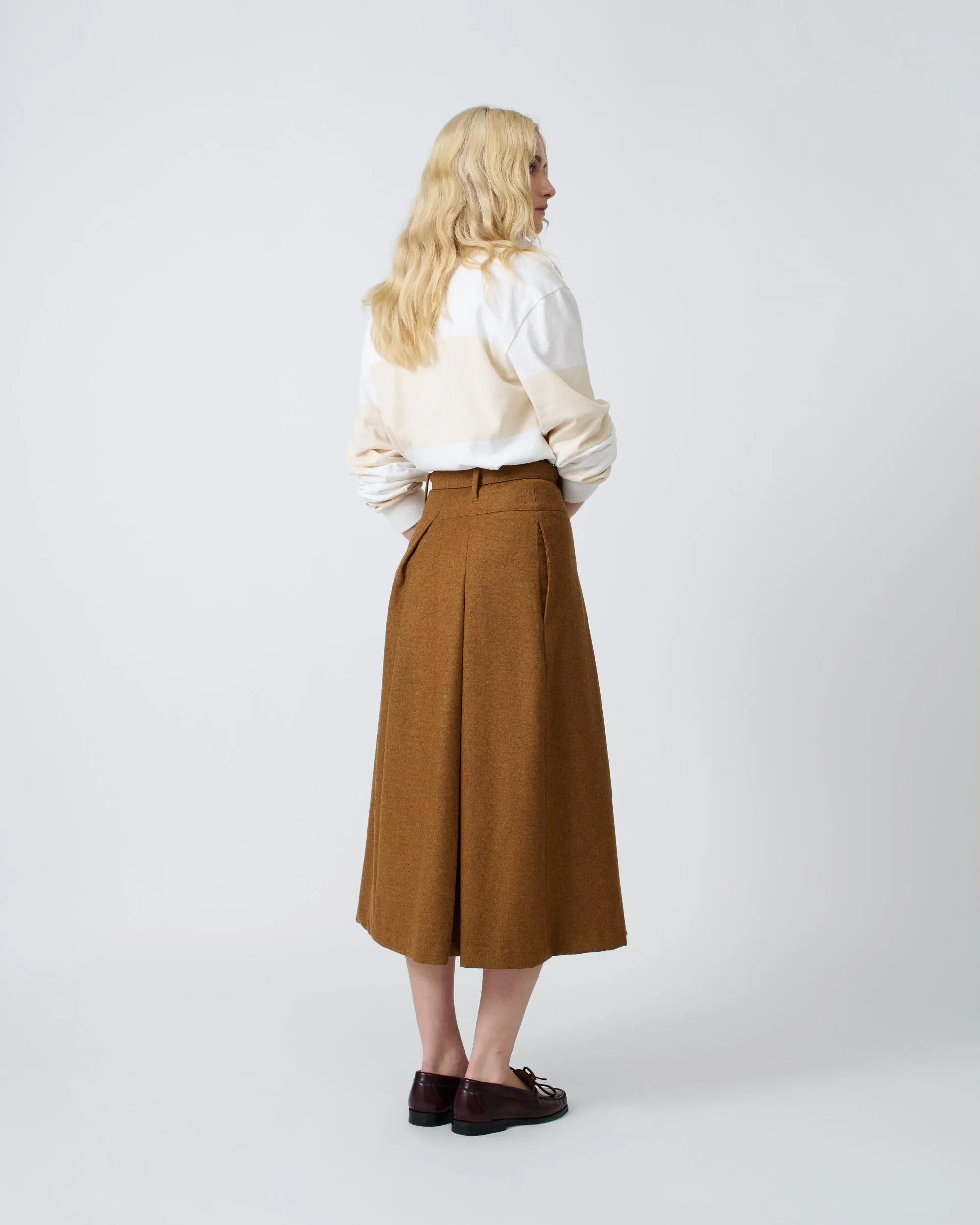 Pleated Wool Skirt