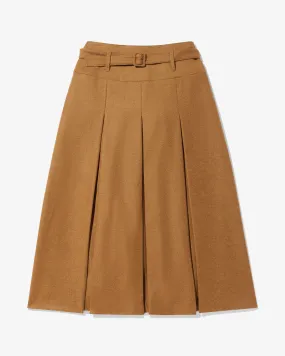 Pleated Wool Skirt