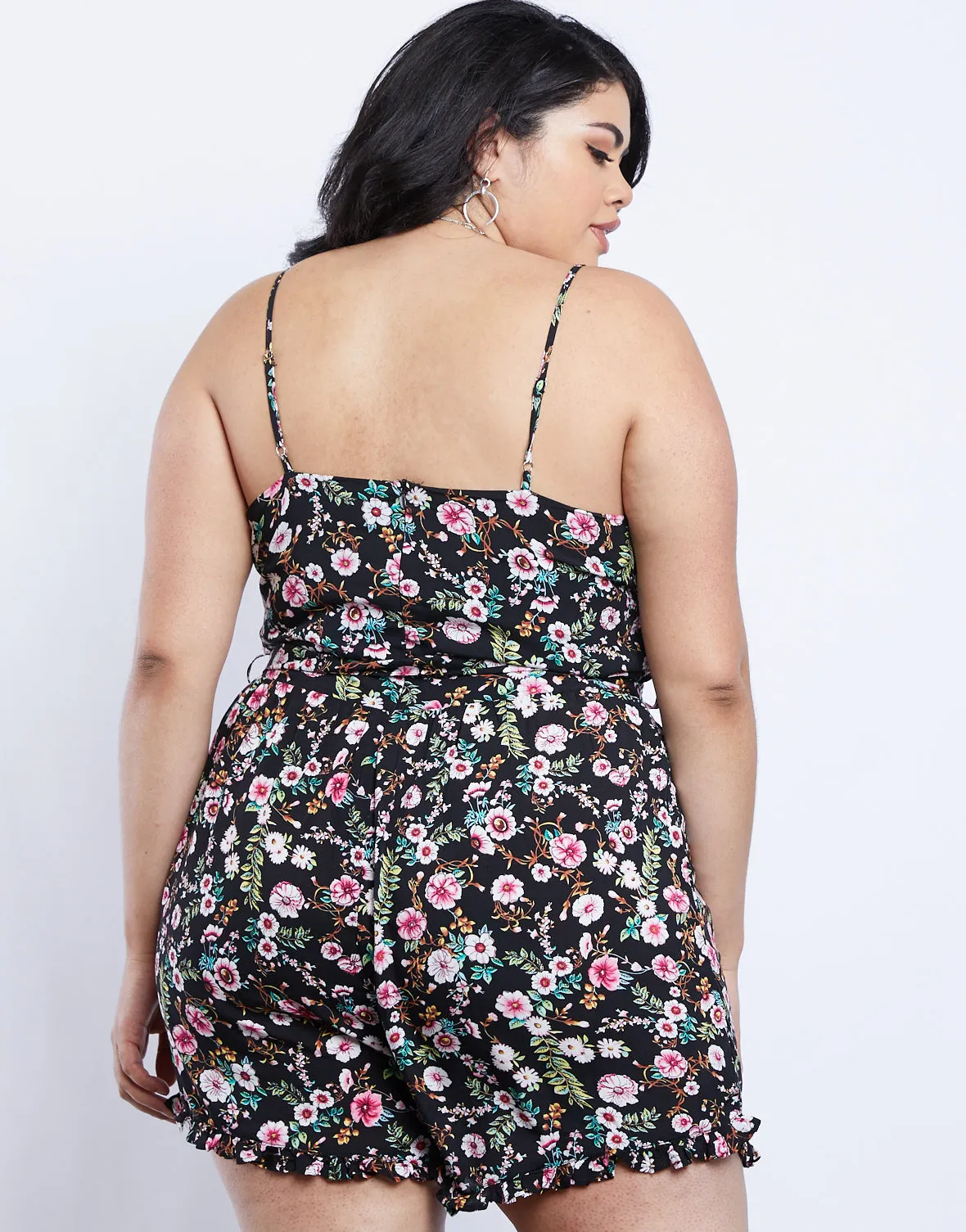 Plus Size Spring Fling Floral Romper