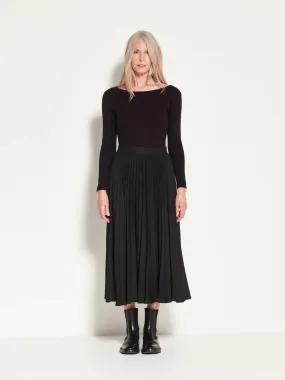 Posey Pleat Skirt (Matte Pleat) | Black