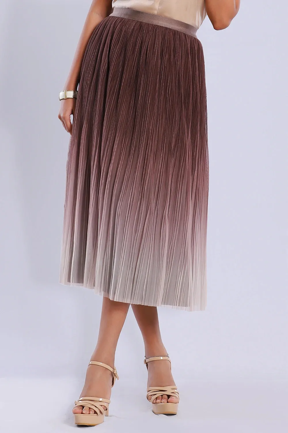 Premium Pleated Ombre Skirt