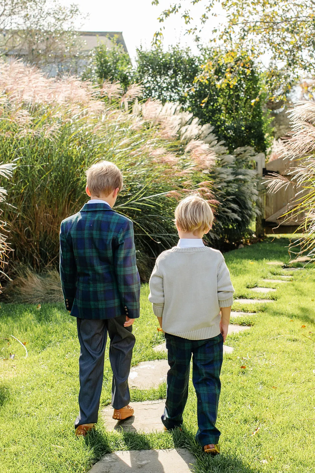 Prep School Pants - Berwick Black Watch with Nantucket Navy Stork