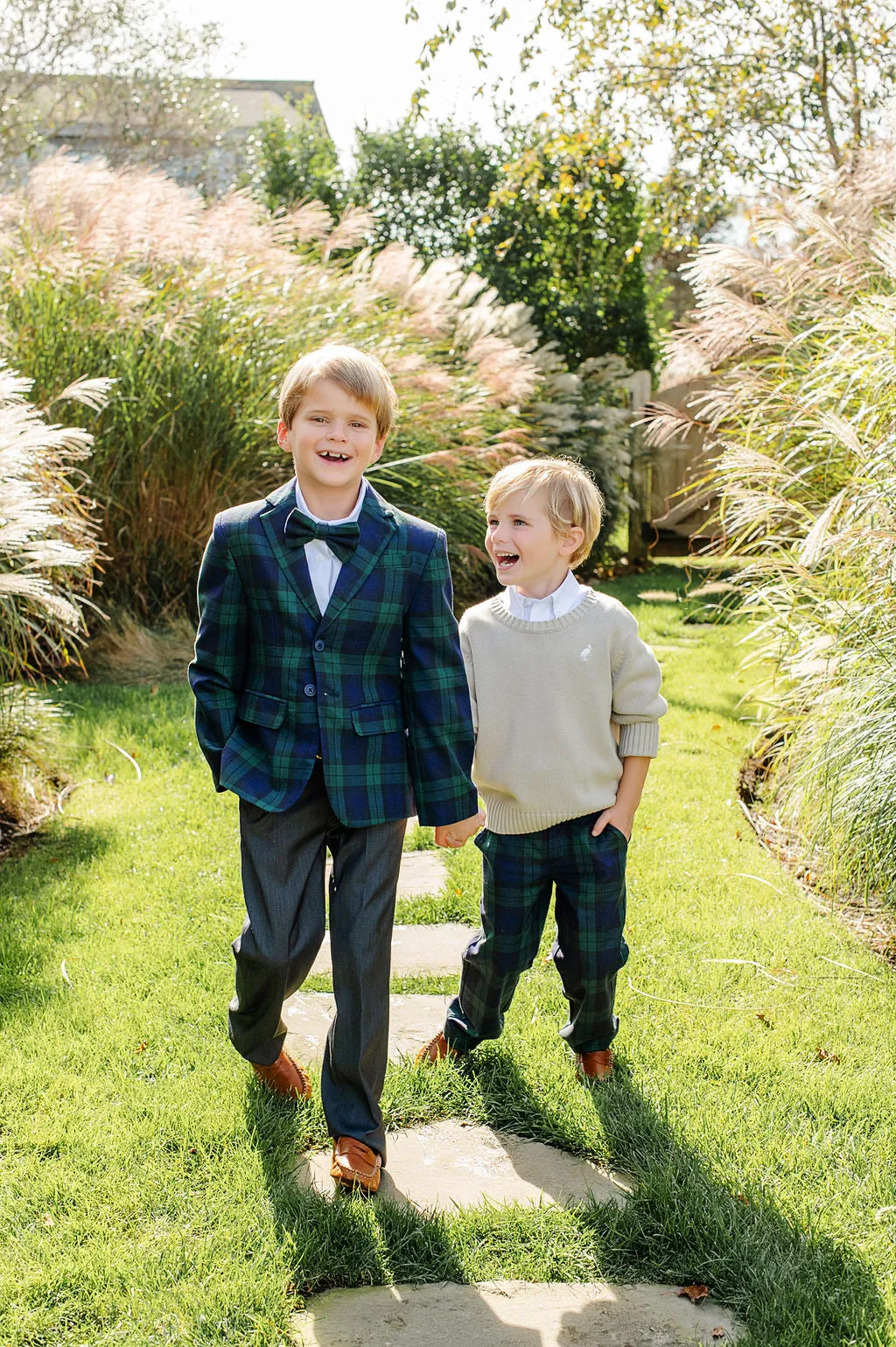 Prep School Pants - Berwick Black Watch with Nantucket Navy Stork