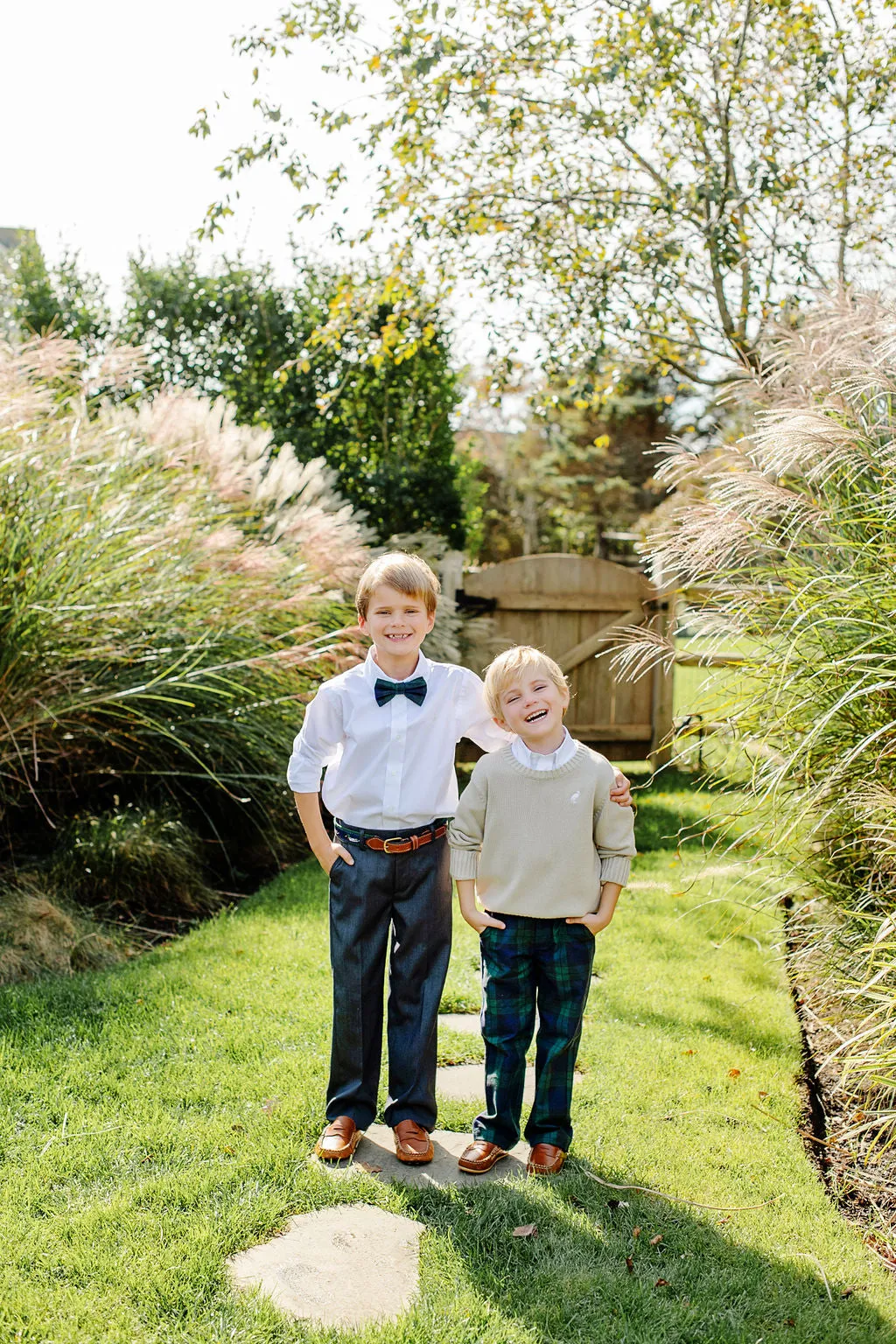 Prep School Pants - Berwick Black Watch with Nantucket Navy Stork