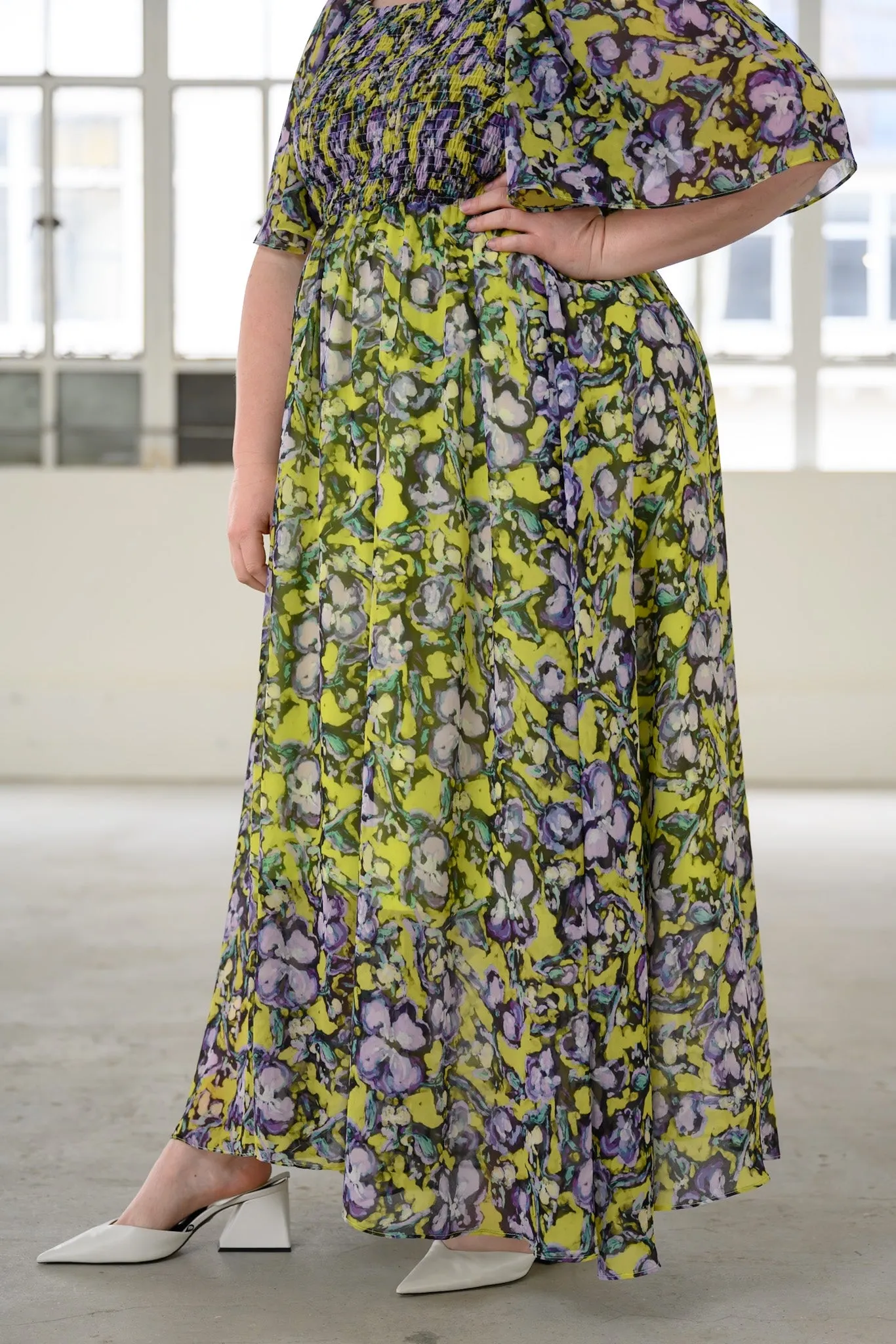 Priscilla Maxi Dress - Neon Floral