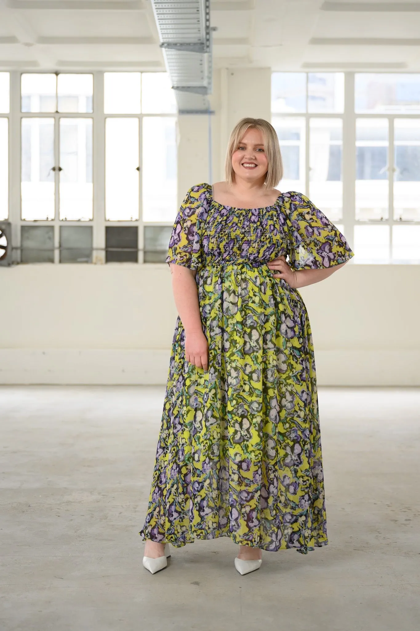 Priscilla Maxi Dress - Neon Floral