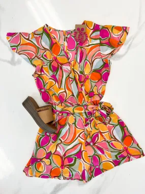 Rainbow Floral Romper