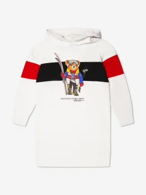 Ralph Lauren Girls Ski Bear Hooded Sweater Dress