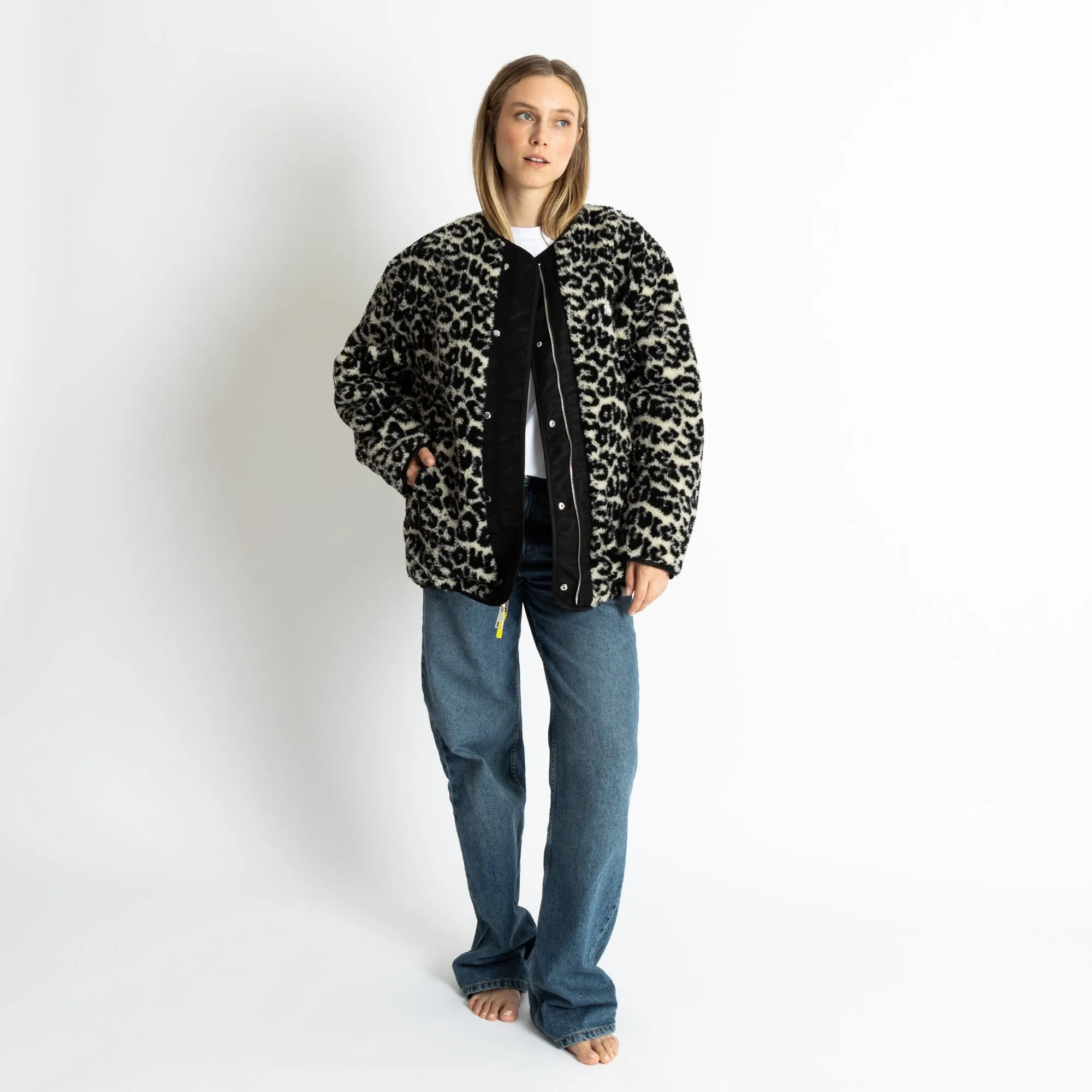 Reversible Bomber Jacket - black/leo black-sand