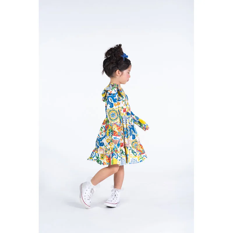 Rock Your Kid Sicily Long Sleeve Ruffle Dress