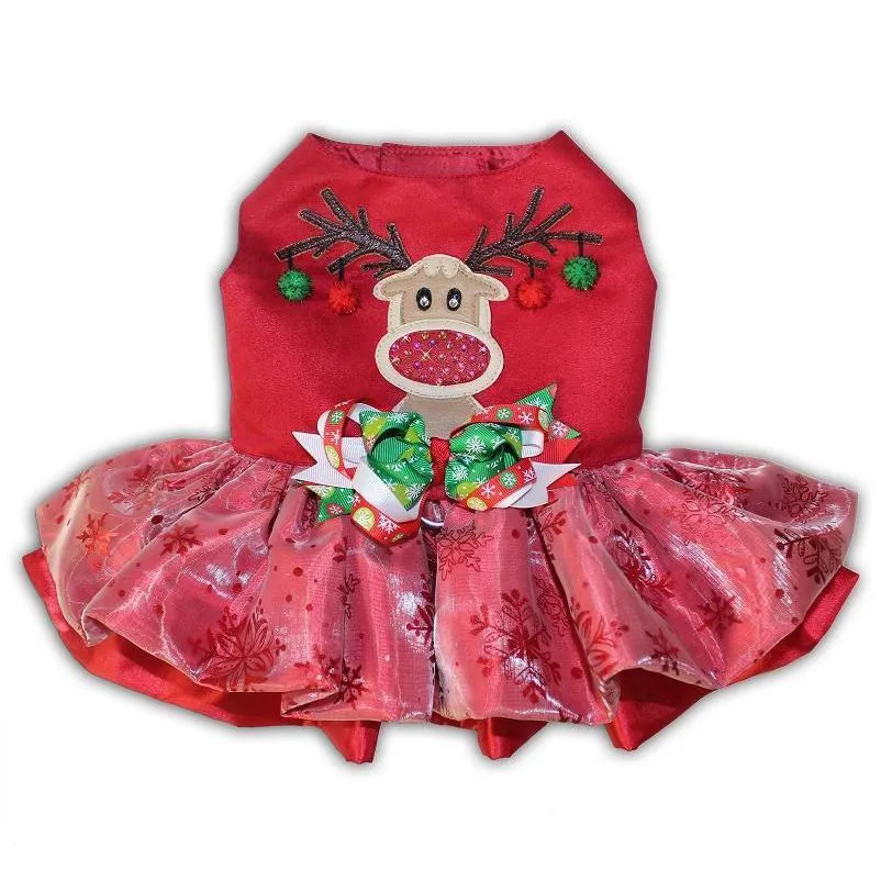 Rudolph The Red Nosed Reindeer Holiday Dog Dress