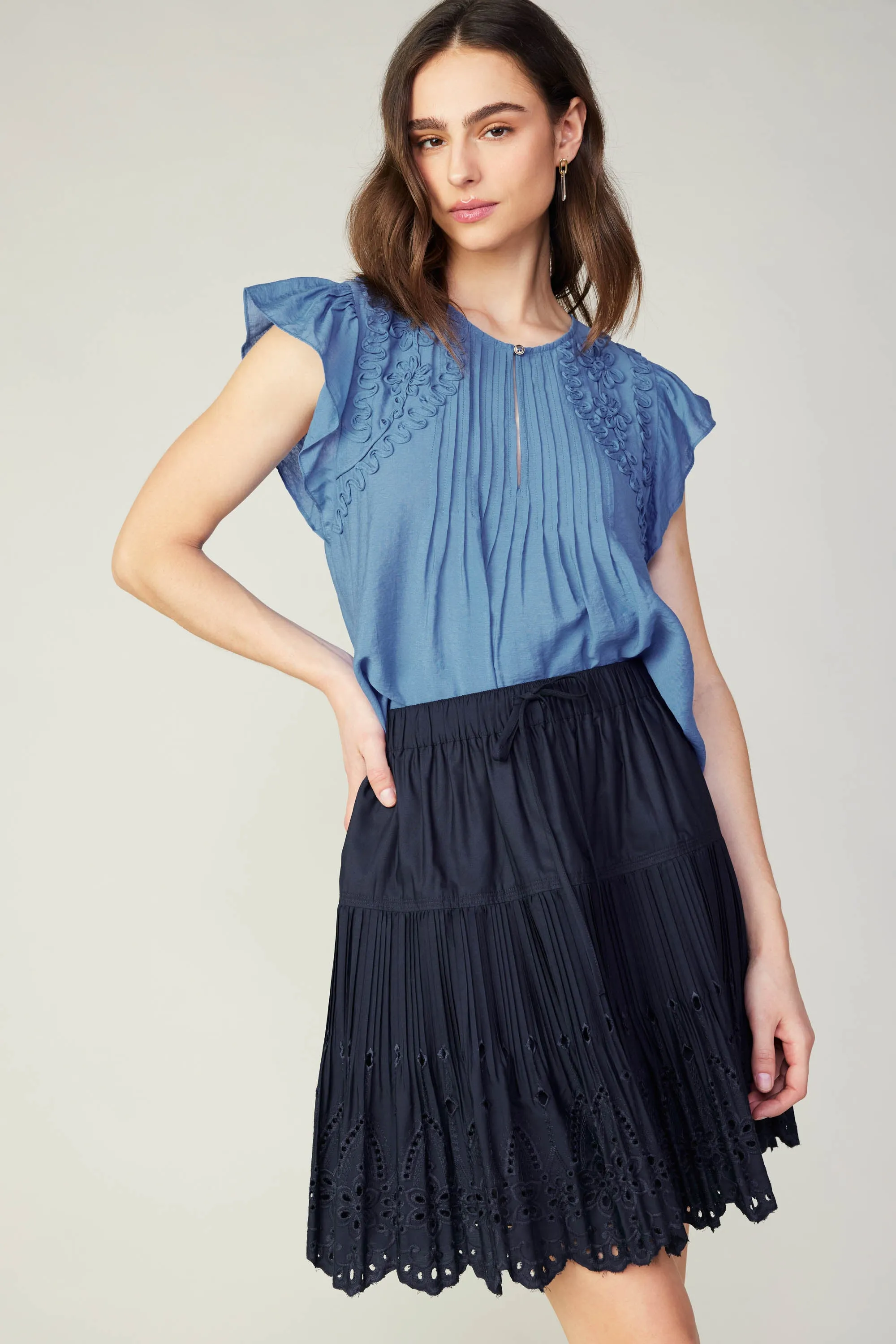 Scallop Eyelet Skirt