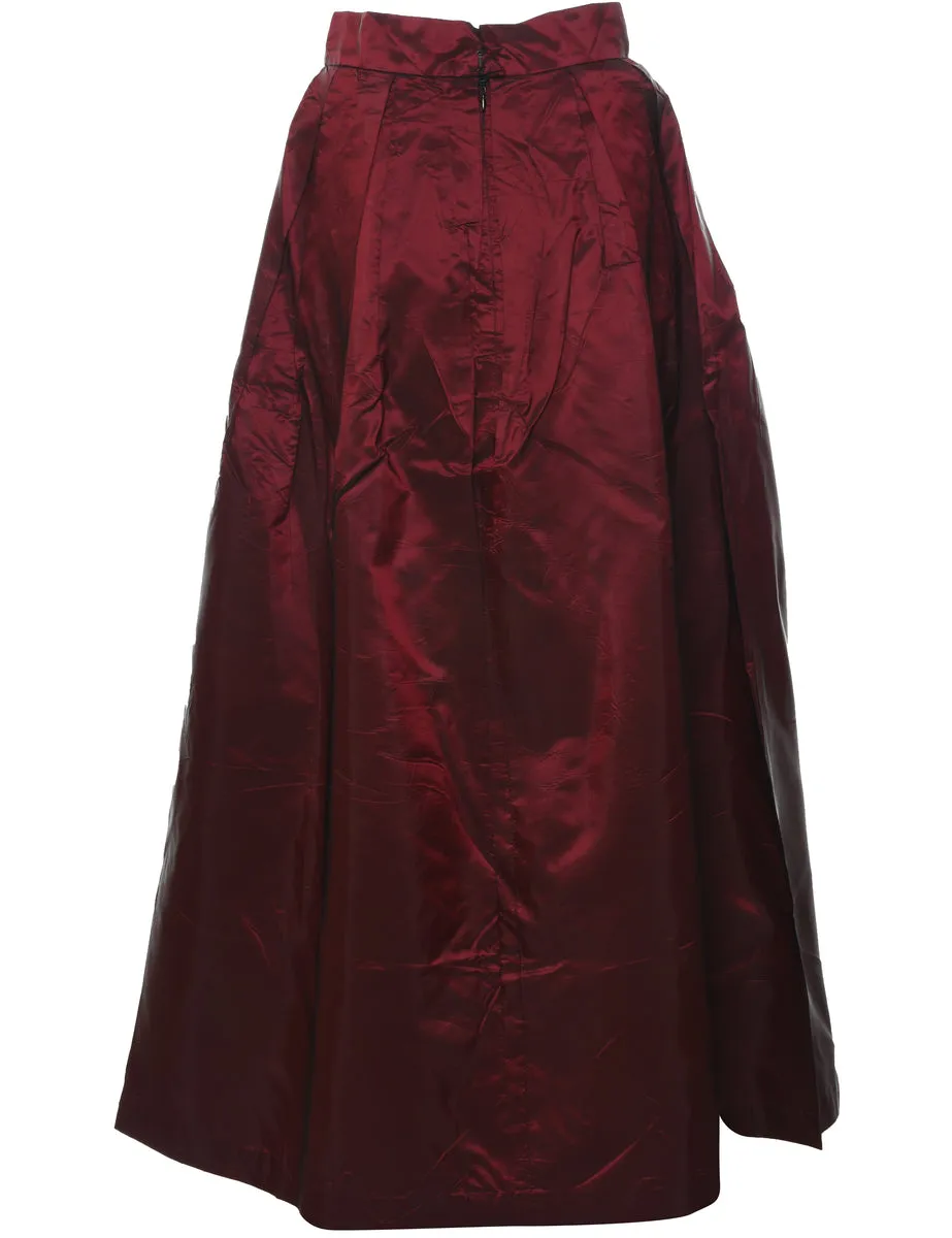 Shiny Pleated Skirt - M