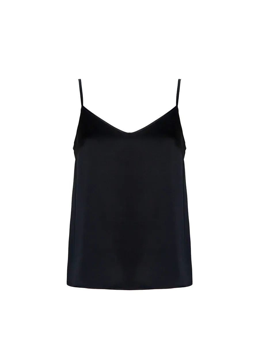 Silk-Satin Camisole - Black