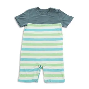 Silkberry Baby Bamboo Short Sleeve Romper Popsicle Stripe