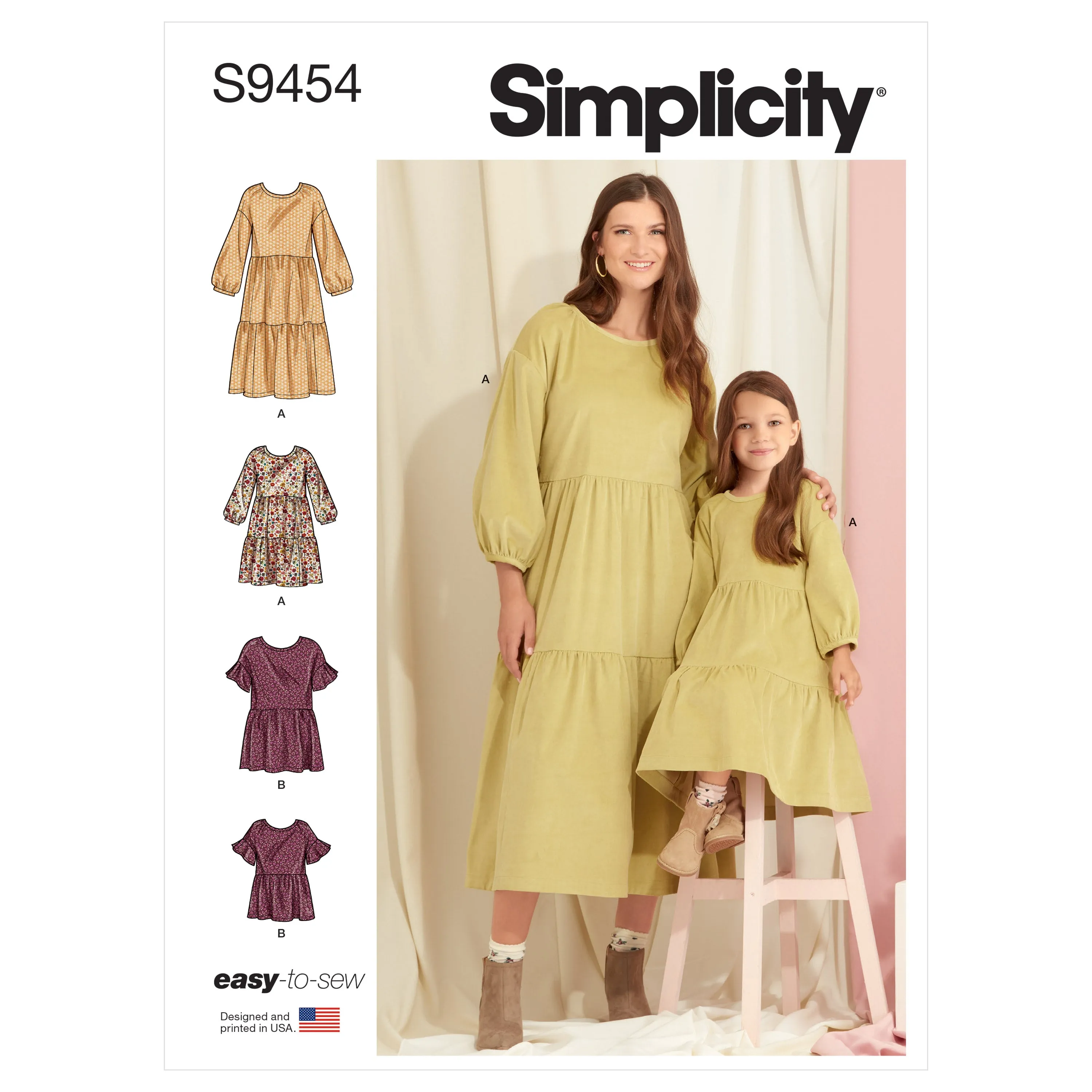 Simplicity Pattern 9454 Children's and Misses' Dress and Top