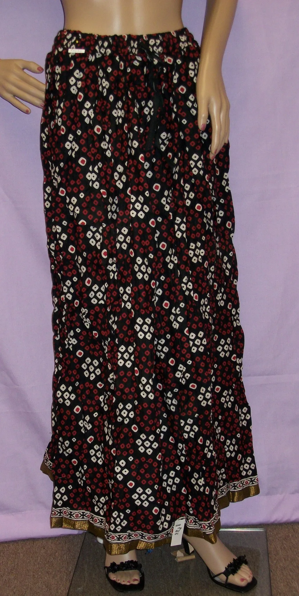 Skirt 3433 Cotton Chunri Print Long Skirts Shieno