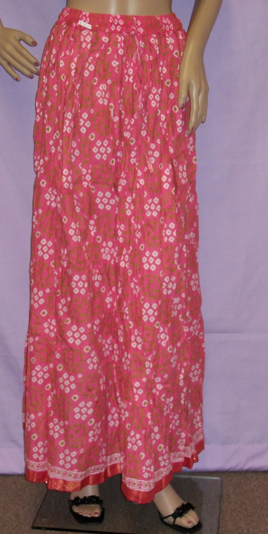 Skirt 3433 Cotton Chunri Print Long Skirts Shieno