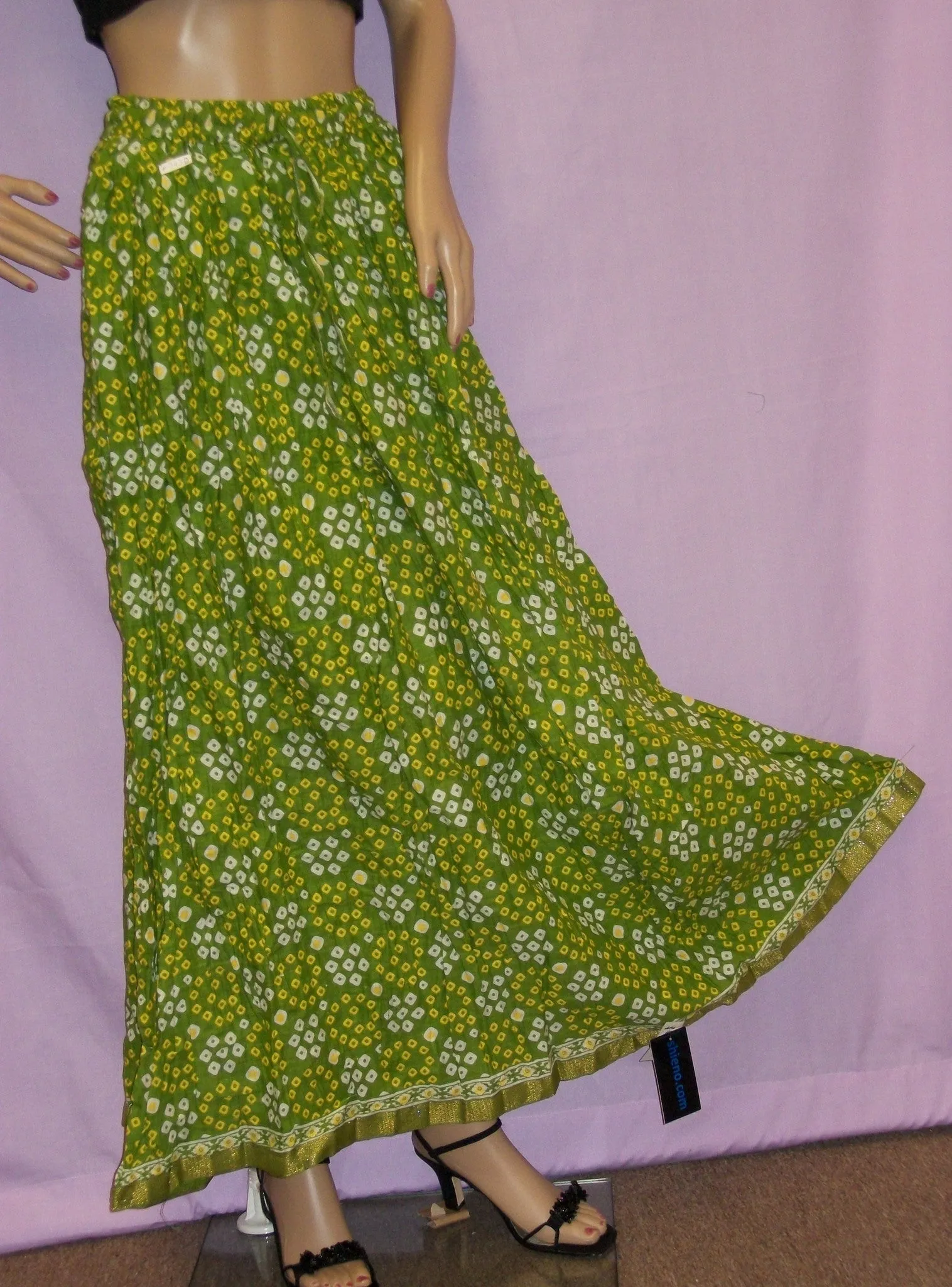 Skirt 3433 Cotton Chunri Print Long Skirts Shieno