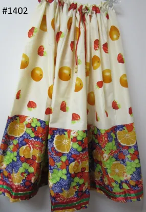 Skirt 6921402 Cotton Multicolor Fruits Printed Long Trendy Skirt