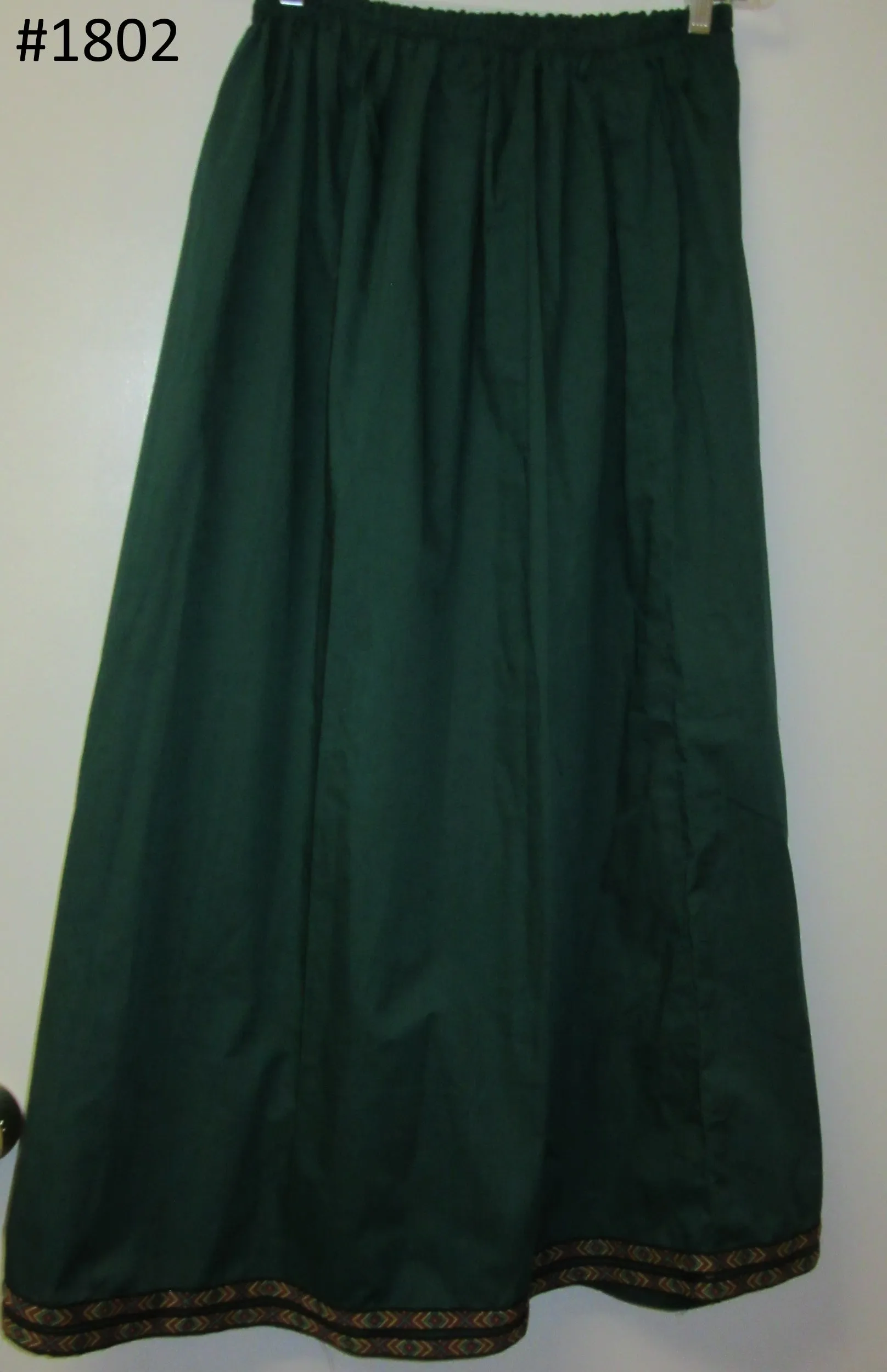 Skirt 6921802 Solid Green Large Size Women Skirt