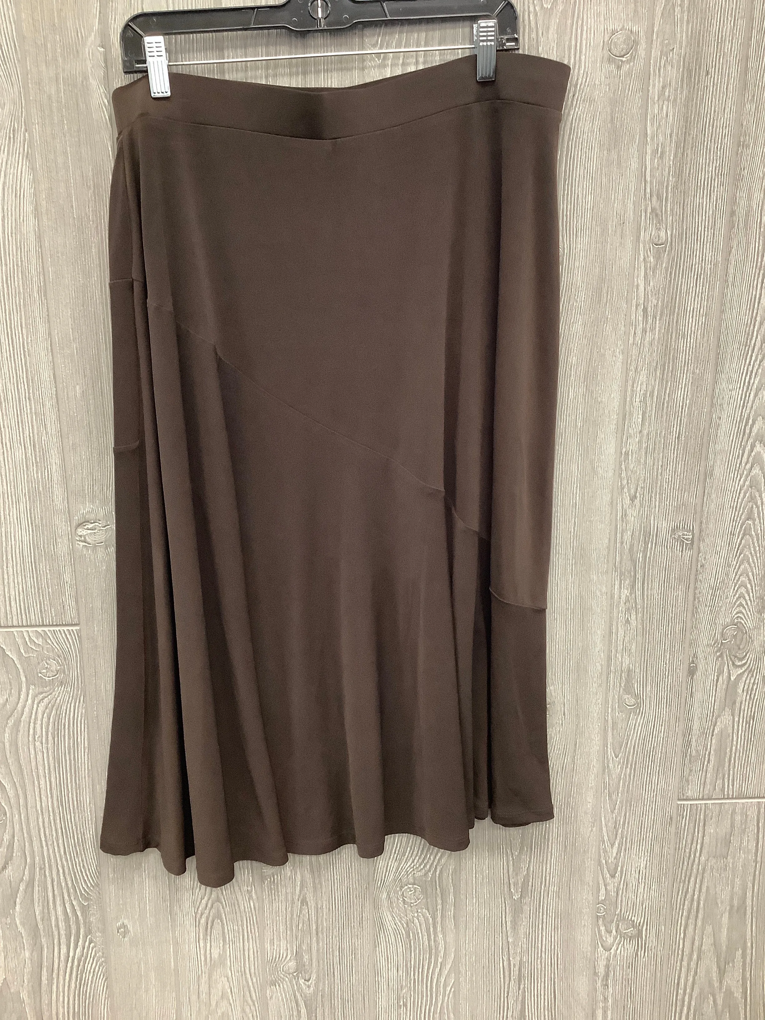 Skirt Midi By Jm Collections In Brown, Size: 1x