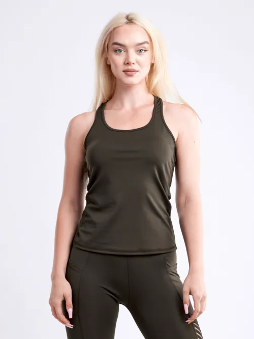 Sports Tank Top with Side Mesh Panels