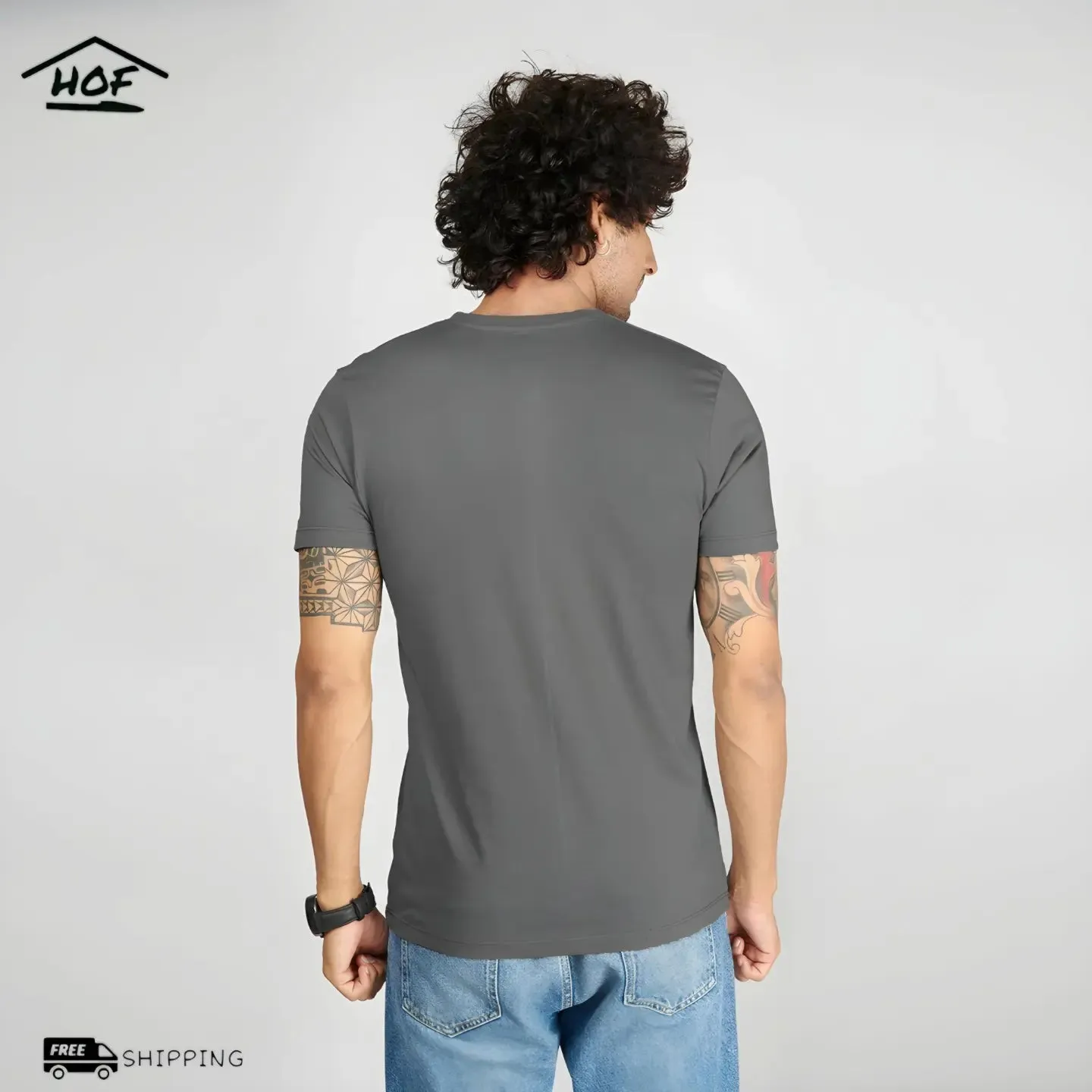 Steel Grey Half Sleeve T-Shirt