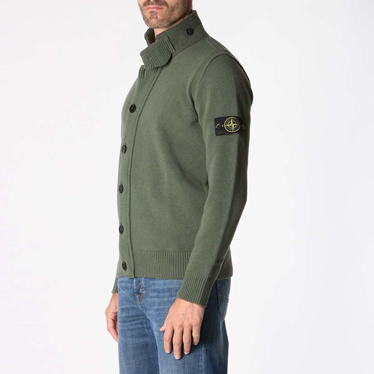 STONE ISLAND CARDIGAN 8115547A3 V0059 GREEN