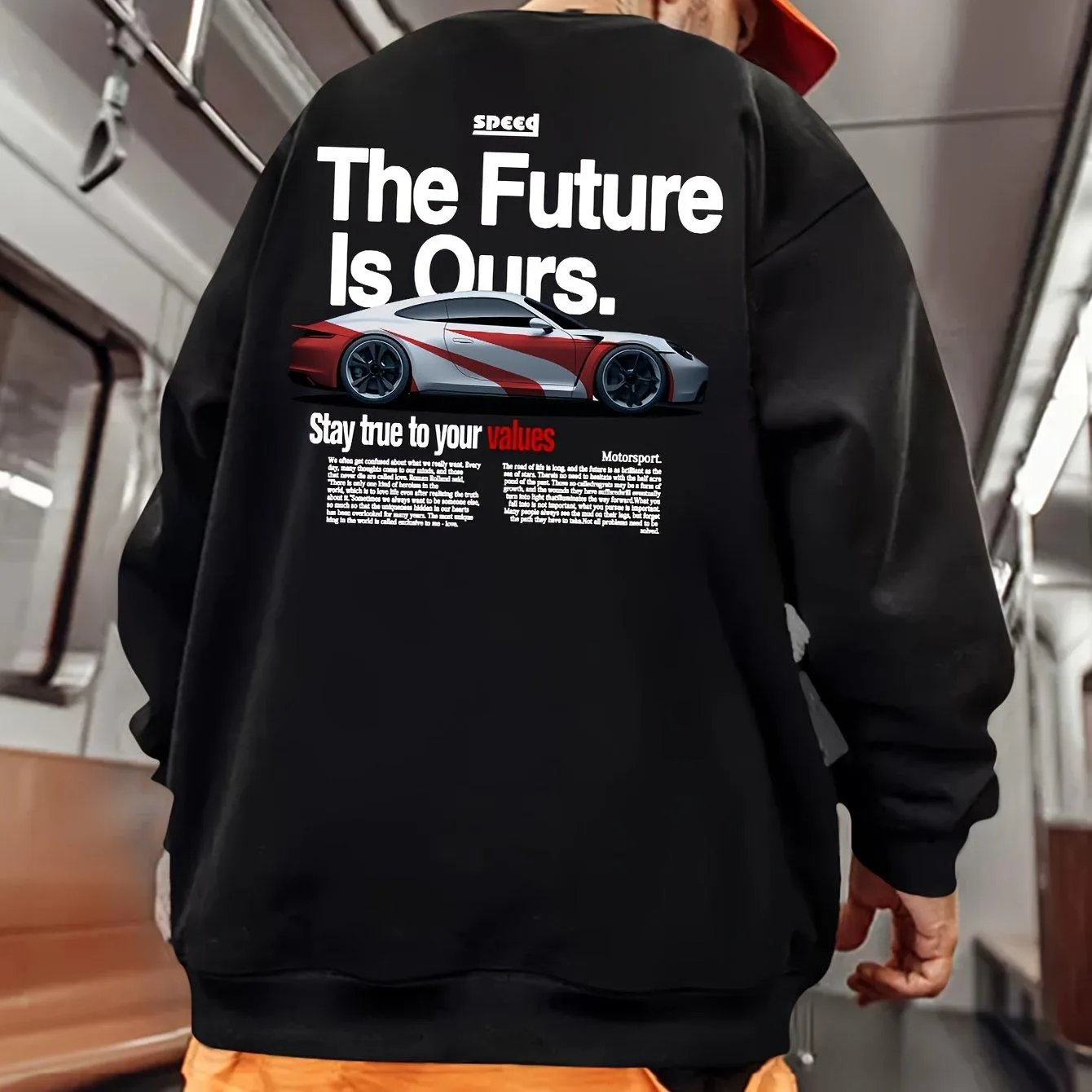 Stylish porsche Racing Car Graphic  Sweatshirt