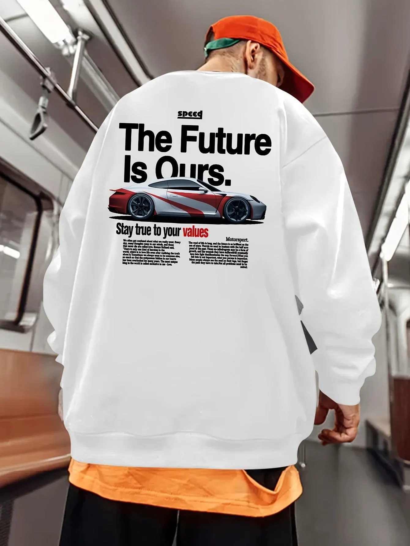 Stylish porsche Racing Car Graphic  Sweatshirt