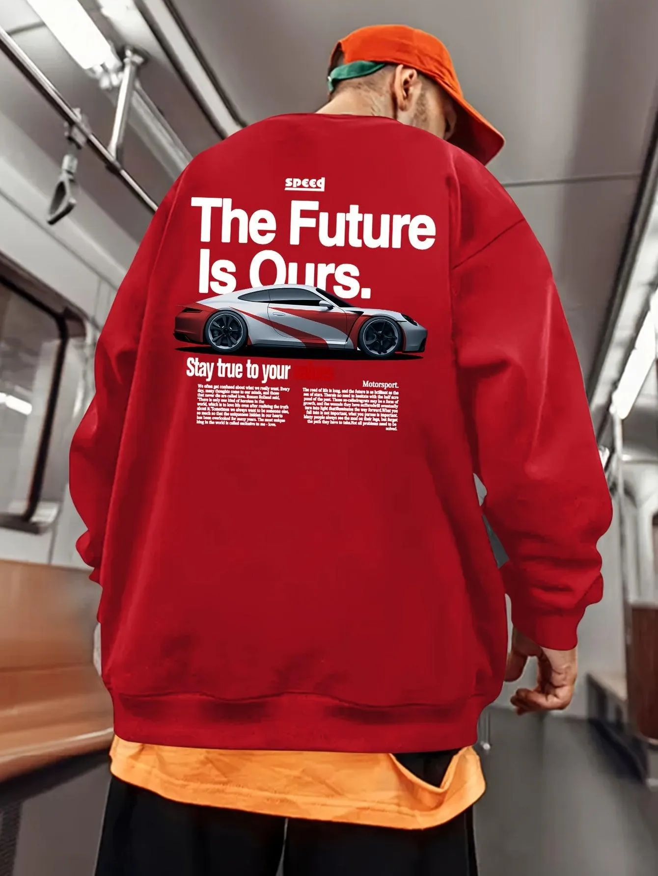 Stylish porsche Racing Car Graphic  Sweatshirt