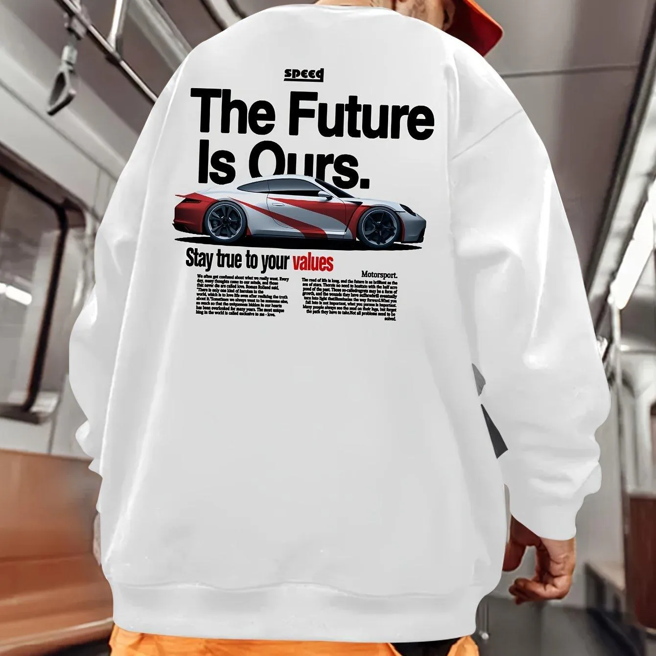 Stylish porsche Racing Car Graphic  Sweatshirt