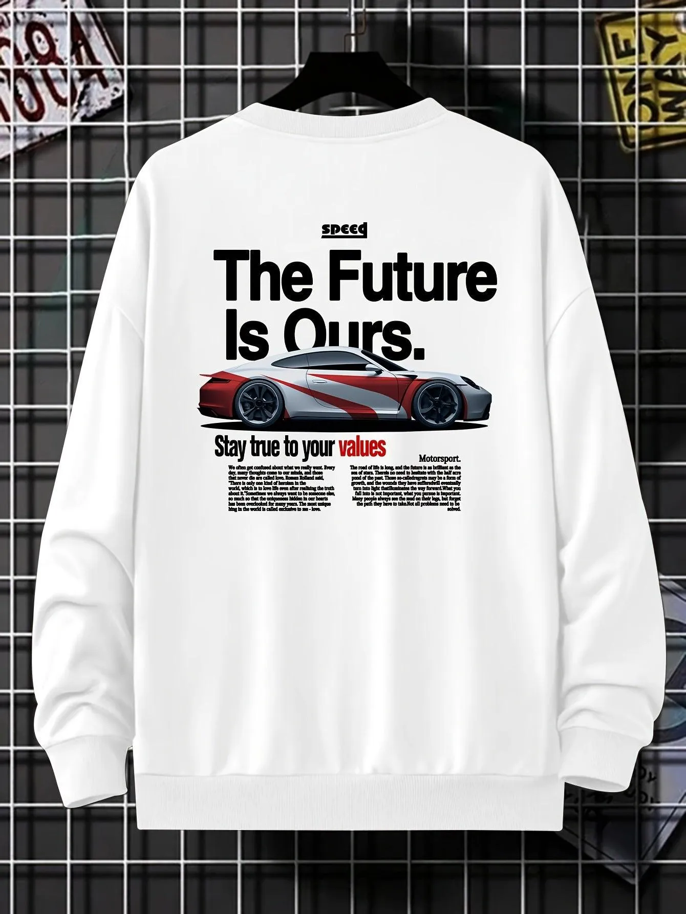 Stylish porsche Racing Car Graphic  Sweatshirt