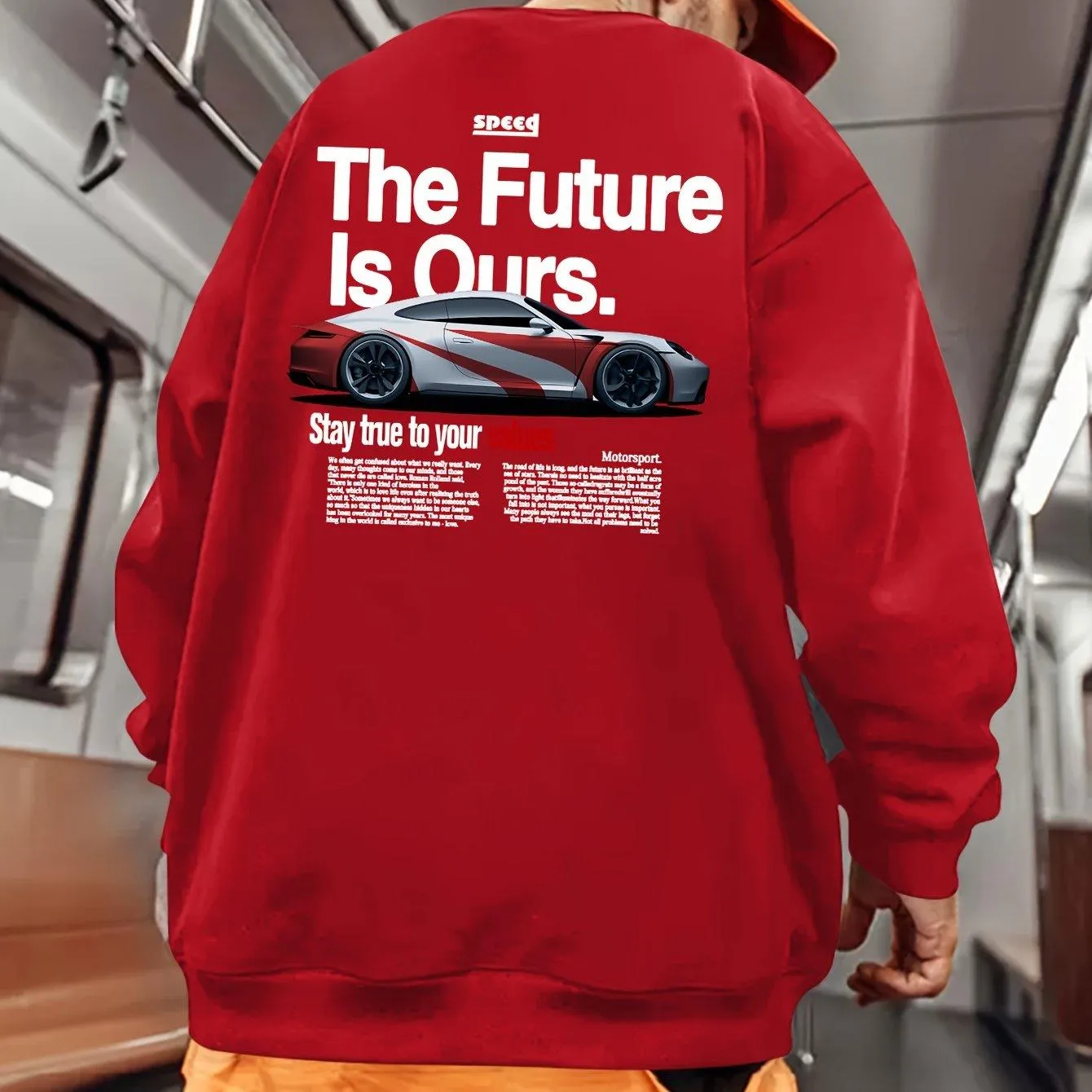 Stylish porsche Racing Car Graphic  Sweatshirt