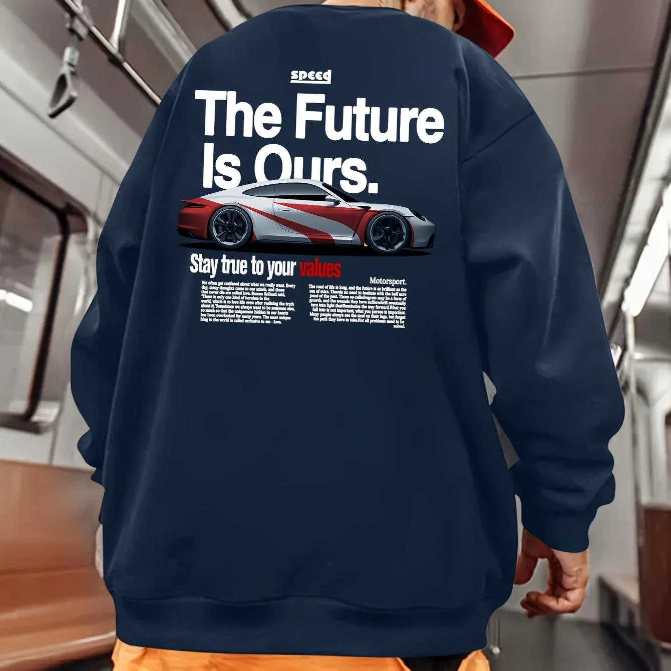 Stylish porsche Racing Car Graphic  Sweatshirt