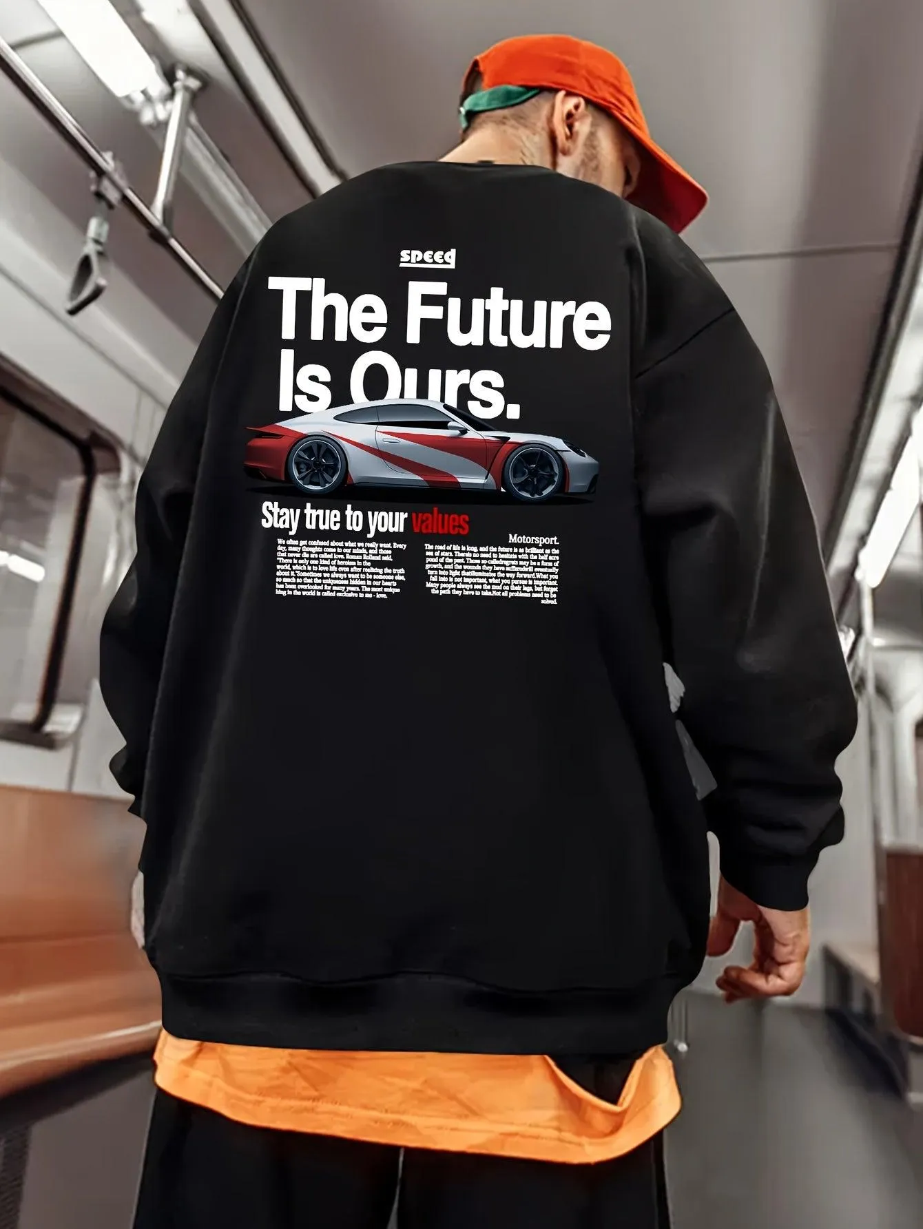 Stylish porsche Racing Car Graphic  Sweatshirt